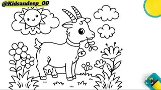 Drawing Karenge | Goat Lovely drawing Colour Painting 