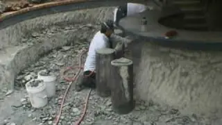 Gardner Pool Plastering demolishes a pool.