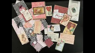 Tags and Valentines for Junk Journals using From My Heart Papers and Sweet Ephemera Digital Kits