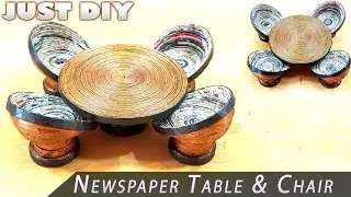 Newspaper Table Chair - How to Make Chair and Table with Newspaper - Newspaper Craft
