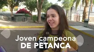 Joven campeona de petanca