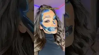 Blue Skull Makeup!Halloween Makeup is everywhere right now! #makeup #halloweenmakeup #skullmakeup