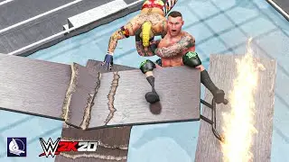 Insane Moves through flaming tables in WWE 2K20 (Rapid-Fire)