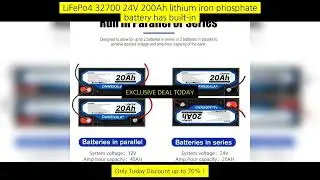 12V Lifepo4 Battery 20Ah 6000+ Cycles Rechargeable Lithium Battery Built-In