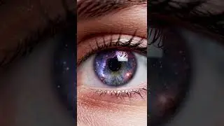 When your eye holds a universe 👁️🌌✨#surreal #cosmic #dreamcore #visualart #loopshorts