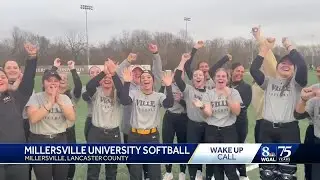 Millersville University Softball team share a Wake Up Call for WGAL News 8 Today