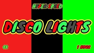 Color Changing Screen- Red vs Black vs Bright Green [Disco Lights- Hyper Speed- 1 Hour].