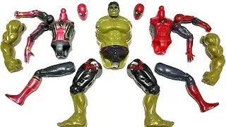Merakit Mainan Hulk Smash dan 2 Spider-Man Avengers Superhero Toys