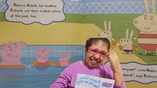 Story book with Sabrina | Peppa Pig Goes Swimming | Reading books 24.0