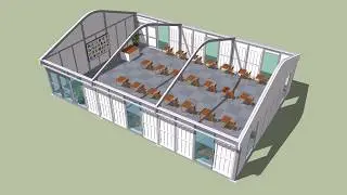 Tempor&auml;res Klassenzimmer von Intertent Zeltverleih   Video Animation Zelthalle 10x15m   Bestuhlung