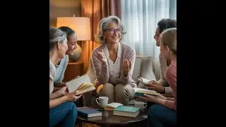 Patricia leading women's book club