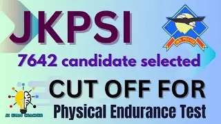 JKPSI CUT OFF || 7642 SHORTLISTED CANDIDATES FOR PET/PST || #jkssb