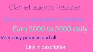 Register your agency in olamet|| Earn online money every week|| Link in description