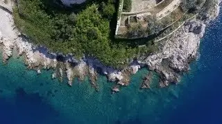 Aerial Photography of the Island of Mamula in Montenegro | Stock Footage - Videohive