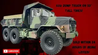Cummins Powered BMY 5 Ton Military 6X6 Dump Truck On 53