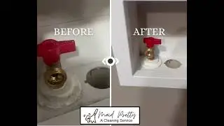 New Construction Laundry Hookup Cleaning | Behind Washer Fixtures | Maid Pretty