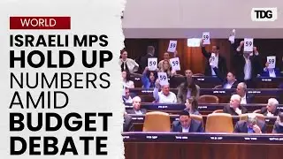 Israeli Opposition Lawmakers Hold '59' Signs Amid Knesset Budget Vote