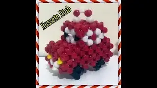 طريقة عمل برق بنزين بالخرز _ حسين دياب | How to bead Lightning McQueen  _ Hussen Diab