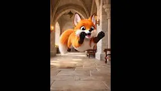 The Fox Explores the Castle 🦊🏰✨ #fairytales #animation #cute