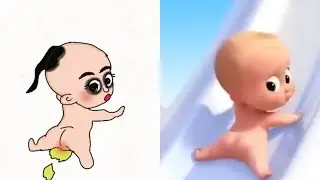 Baby boss-Dance mankey cute funny baby funny drawing meme catun videos 
