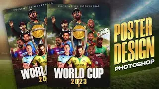 How to Design Sport Poster design in Photoshop | Cricket League Design In Photoshop