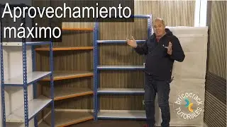 Organizar trastero con estanter&iacute;as que optimizan el almacenamiento en las paredes (Bricocrack)