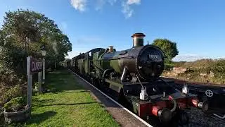 GWR 9351 Departing Dunster Station | West Somerset Railway Steam Train | 23rd Sept 2025