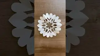 Heart design paper snowflake/easy DIY fun snowflake paper craft idea #trending #viral #decor #shorts