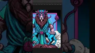 image of Beast in Mr Beast colors created with AI re-edited to make it usable