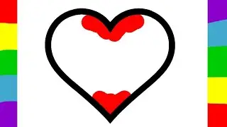 Heart drawing video| Shapes Tracing| Shapes Tracing and colouring 