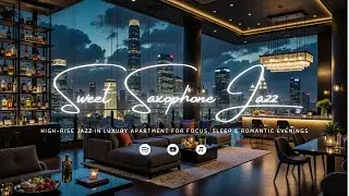 High-Rise Jazz Lounge 🌃 Sweet Saxophone in Luxury Apartment for Focus, Sleep & Romantic Evenings