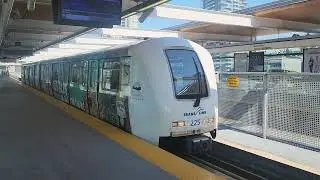 SkyTrain 2002 Mark 2.0 departs Burquitlam station