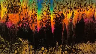 SWIPE TECHNIQUE | Fluid Painting on a Black Canvas