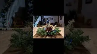 My DIY Christmas centerpiece  (blue,silver and white theme)