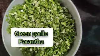 Green garlic parantha #yummy#tasty