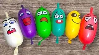 MAKING SLIME WITH MANY FUNNY LONG BALLOON AND GLITTER ! SATISFYING SLIME VIDEOS #3631