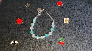 How to tie and elastic bracelet | Beaded jewelry making @ home | Crystal beadsbracelet 📿 | #bracelet