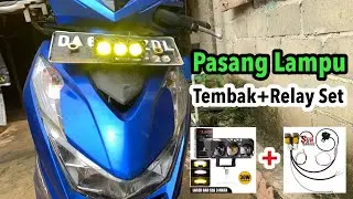 Pasang lampu tembak di beat deluxe 
