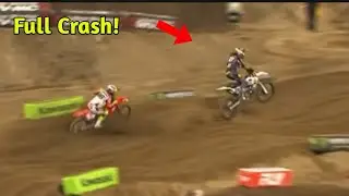 Justin Barcia & Malcolm Stewart Massive Mid-Air Crash | Anaheim Supercross 2026 450 Main Event