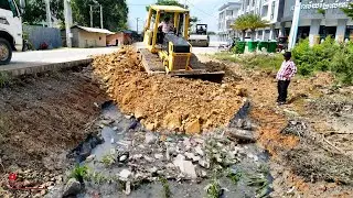 NICE Excitedly NEW Project Dozer KOMAT'SU Delete CANAL Trash To Take Quality INSTALL Sewer Pipes