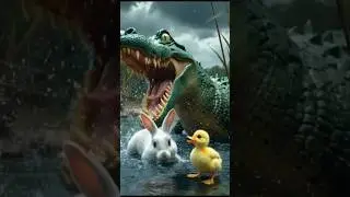 Rabbit help Duck baby to injured in road accident