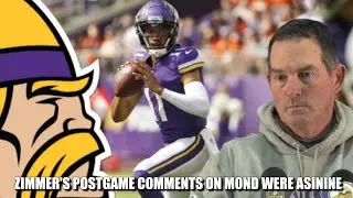 Zimmer's Postgame Comments on Kellen Mond Were Asinine