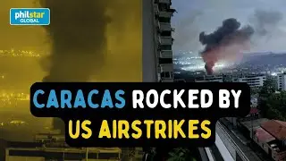 Smoke and explosions in Caracas during US military operation to capture president Maduro