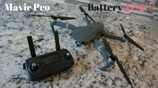 DJI Mavic pro - Battery life test