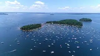 THE WORLD'S LARGEST FLOATING MUSIC FESTIVAL! Drift Jam - Flotilla Music Festival 2018 aerial