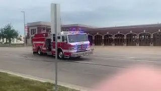 Q2B* Cedar Rapids Fire Department Engine 1 Responding