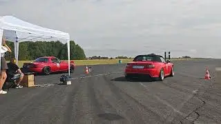 Some miata fun at 1/4 mile. 2.5T 8hp NC vs NA V8 vs C63 AMG