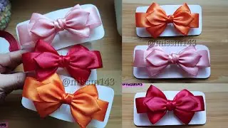 DIY ❤️ Satin Ribbon Hairclip 🎀 🤗 #diy #ribbon #handmade #tutorial