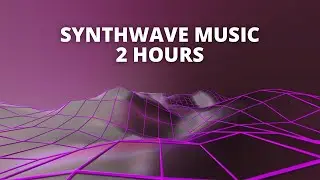 Synthwave music timer with 2 hours