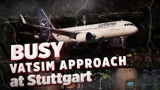 Busy Vatsim approach in Stuttgart
